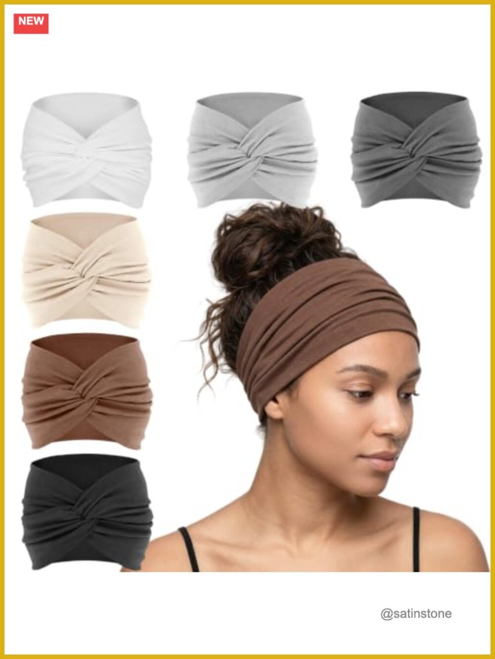 Extra Wide Knot Headbands 6 Pack Polyester Spandex Women Hair Accessories